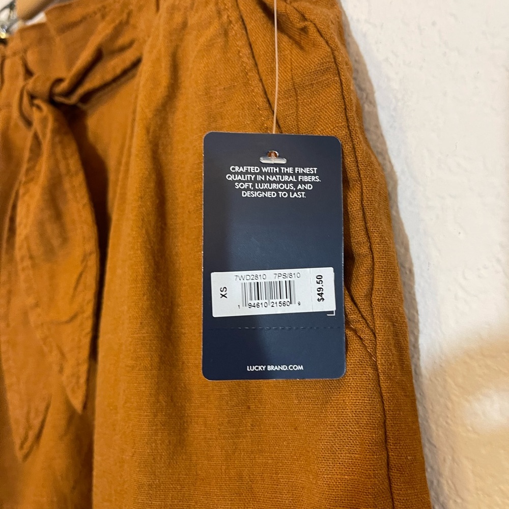 NWT Lucky Brand Tie Front Linen Shorts XS - Picture 3 of 7